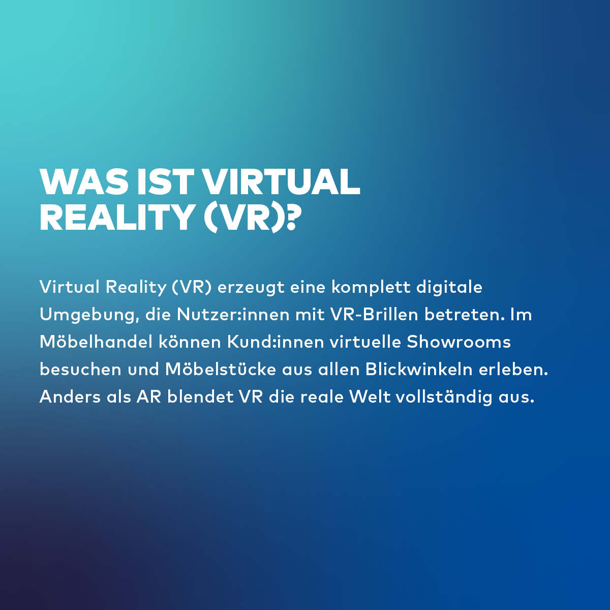 Bild auf dem Virtual Realty erklärt wird