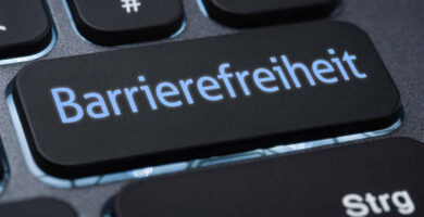 Enter-Taste, auf der Barrierefreiheit steht.